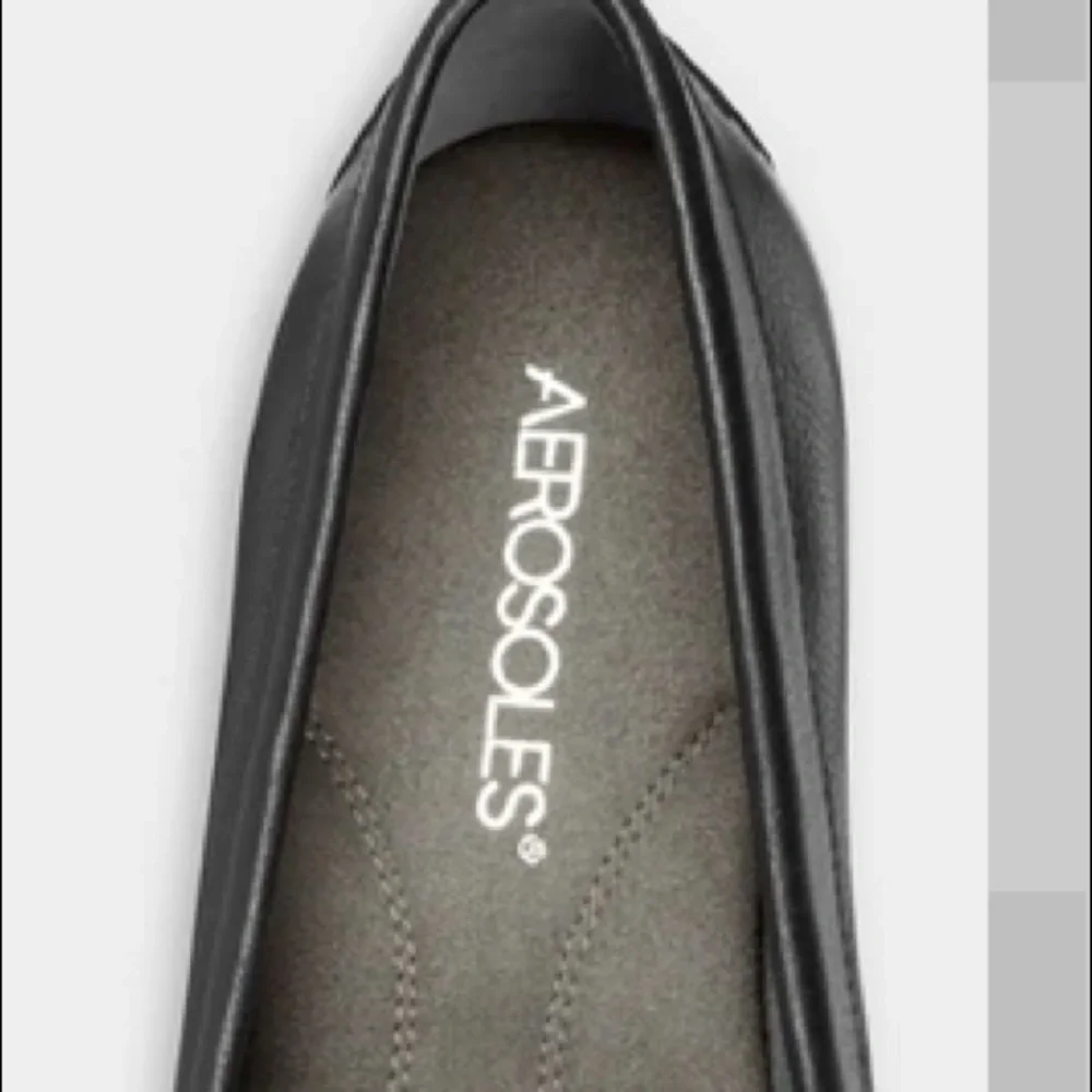 Aerosoles Army Croco Black Flats Loafers Slip On Wedge Women’s Size 7 1/2 - Picture 6 of 11
